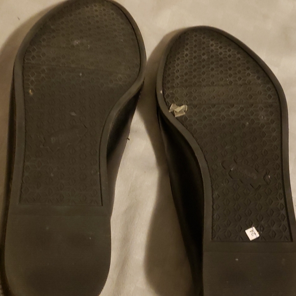 Dr.Scholls Black leather comfort foam flats sz 7 - Picture 5 of 5
